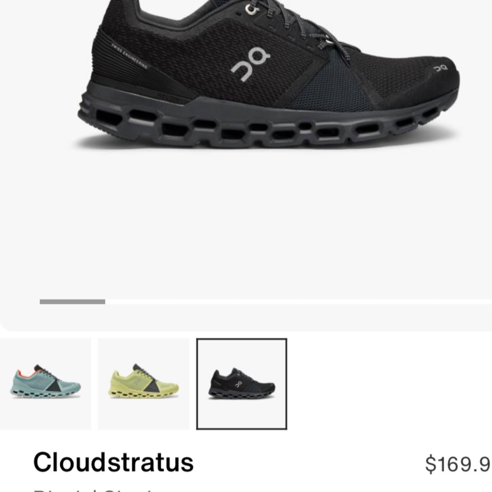 On cloud CloudStratus men’s running shoe size 10